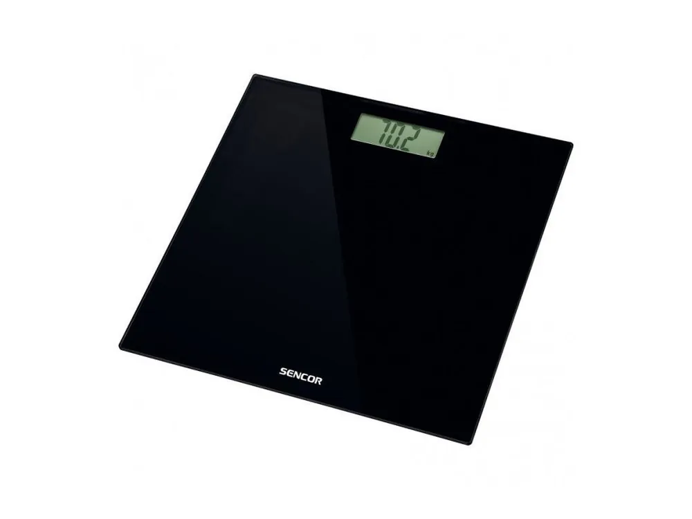 Akční Nabídka SENCOR SBS 2300BK Black Elegant Glass Scale - osobní váha, černý skleněný povrch