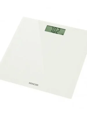 Omezená Nabídka SENCOR SBS 2301WH White Elegant Glass Scale - osobní váha, bílý skleněný povrch