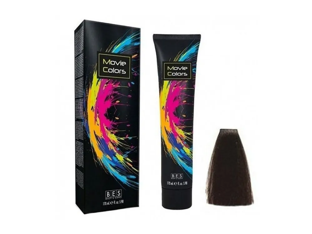 Vrácení Zdarma BES Movie Colors 3.0 Dark Brown - gelová barva na vlasy bez amoniaku 170ml - tmavě hnědá