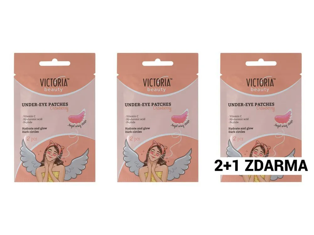 Časově Omezené Victoria beauty Hydrogelová prosvětlující oční maska s kyselinou hyaluronovou AKCE 2+1 ZDARMA 3 páry 6 ks