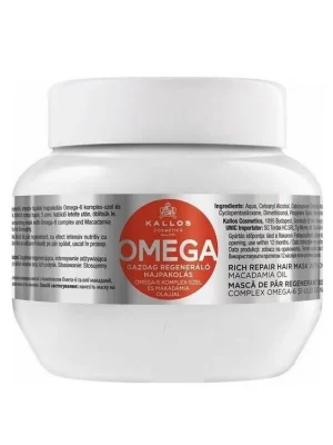 Sezónní Sleva KALLOS KJMN Omega Hair Mask 275ml - maska na lámavé vlasy a roztřepené konečky
