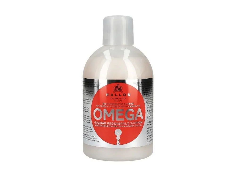 Přímo Od Výrobce KALLOS KJMN Omega Shampoo 1000ml - šampon na lámavé vlasy a roztřepené konečky