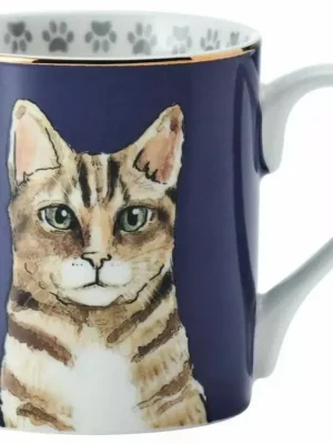 Výhodná Nabídka Kitchen Craft Porcelánový hrníček Cat (kočička) v dárkové krabičce 280 ml