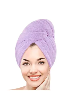 Odeslání Ihned Standelli professional Rychleschnoucí ručníkový turban na vlasy fialový 65 cm x 25 cm