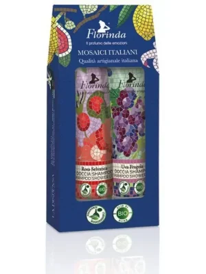 Jen Po Omezenou Doba Florinda Dárková sada dvou sprchových šamponů Rosa Selvatica a Uva Fragola 2x30 ml 2 ks