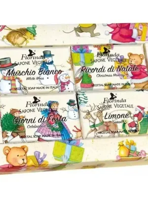 Nejprodávanější Florinda Vánoční dárkové balení čtyř mýdel 50 g Natale 4x50 g