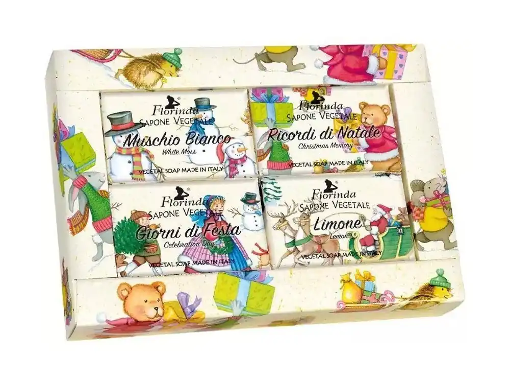 Nejprodávanější Florinda Vánoční dárkové balení čtyř mýdel 50 g Natale 4x50 g