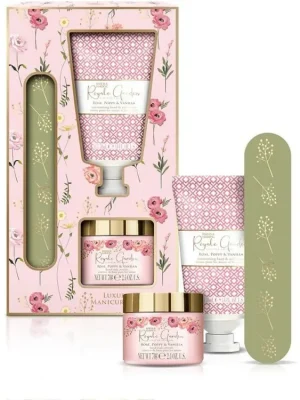 Baylis & Harding Royale Garden Luxusní set na manikúru Krém na ruce 50 ml minerální sůl 70 g pilník 3 ks Výprodej
