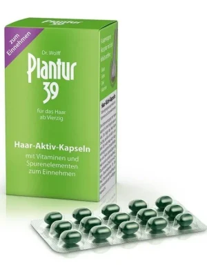 Tovární Cena PLANTUR 39 Aktivní kapsle cps.60 - vitamíny proti vypadávání vlasů u žen
