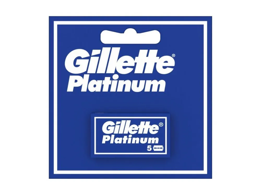 Expresní Doručení GILLETTE Platinum - klasické oboustranné žiletky 5ks - 1balení