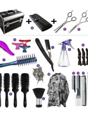 ALU kufr Jaguar Kadeřnický set pro učně - hliníkový kufřík s vybavením pro praváky Sleva