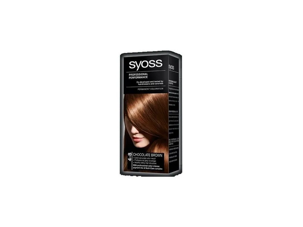Výhodná Nabídka SYOSS Professional Permanentní barva na vlasy 4-8 Chocolate Brown - čokoládově hnědá