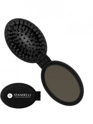 Standelli professional Skládací cestovní hřeben se zrcátkem černý Novinka