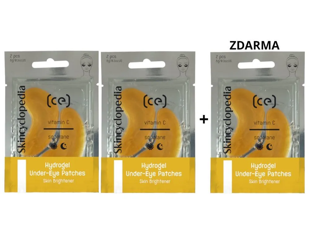 Skincyclopedia AKCE 2+1 ZDARMA Hydrogelové oční masky s vitamínem C 1 3 páry/ 6 ks Zlevněný