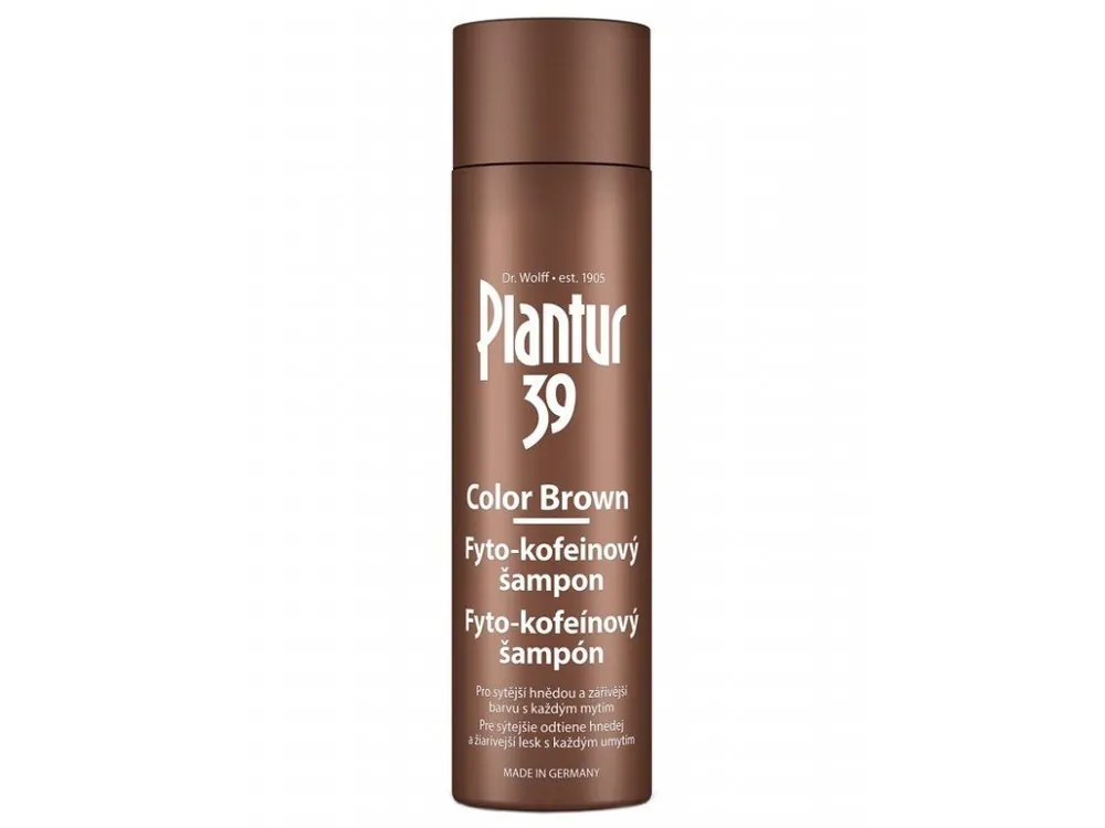 Výhodná Nabídka PLANTUR 39 Color Brown fyto-kofeinový šampon proti padání na hnědé vlasy 250ml