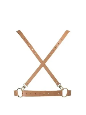 Výprodej Bijoux Indiscrets kolekce MAZE Postroj ve tvaru X hnědý