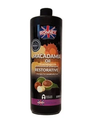 RONNEY Macadamia Oil Shampoo 1000ml - šampon pro slabé a suché vlasy Sezónní Sleva