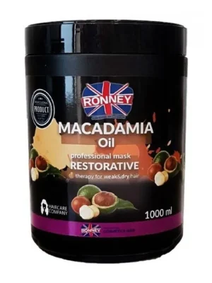 RONNEY Macadamia Oil Mask 1000ml - regenerační maska pro slabé a suché vlasy Cenová Bomba