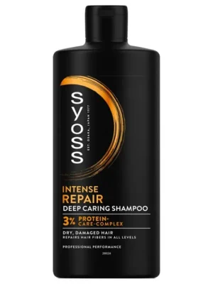 Finální Výprodej SYOSS Professional Intense Repair Shampoo 440ml - šampon pro suché a poškozené vlasy