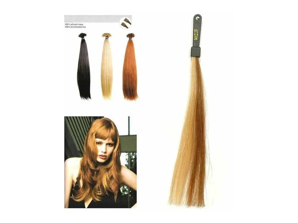 Vysoce Kvalitní SO.CAP. Rovné vlasy 8001LC 35-40cm pramen melír odstínů M12-26