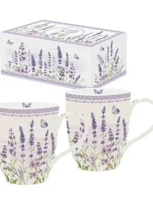Easy Life Sada porcelánových hrnků Lavender Field 2x 350 ml Nejprodávanější