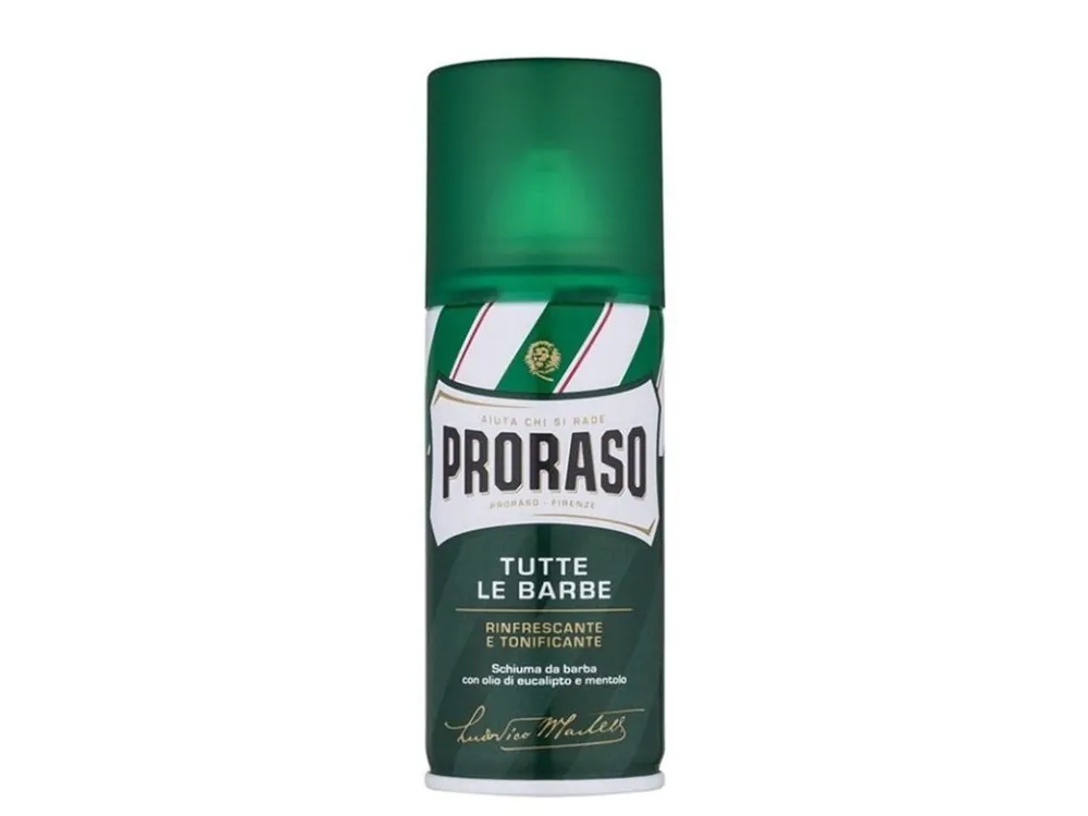 PRORASO Eucalyptus Osvěžující pěna na holení v cestovním balení - eukalyptus 100ml Vrácení Zdarma