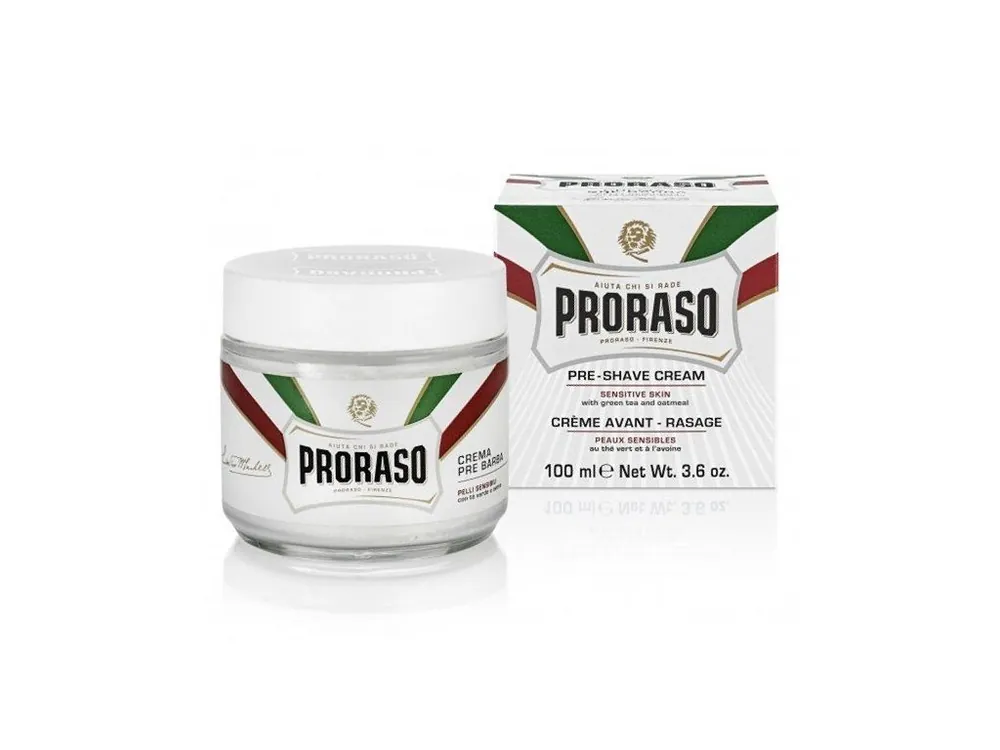 PRORASO Green Tea Krém před a po holení pro citlivou pokožku - zelený čaj 100ml Koupit Online