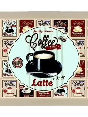Easy Life Plastový servírovací tác Vintage Coffee 38 × 23 cm Výhodná Nabídka