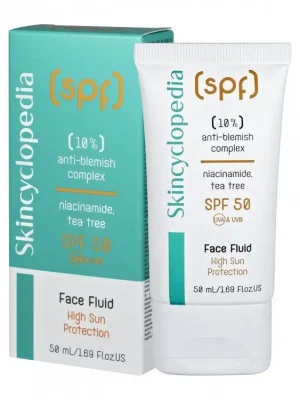 Skincyclopedia Ochranný pleťový fluid SPF 50 s niacinamidem a tea tree olejem 50 mL Aktuální