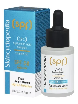Nejprodávanější Skincyclopedia Pleťové ochranné sérum SPF50 s kyselinou hyaluronovou 3 v 1, 30 mL