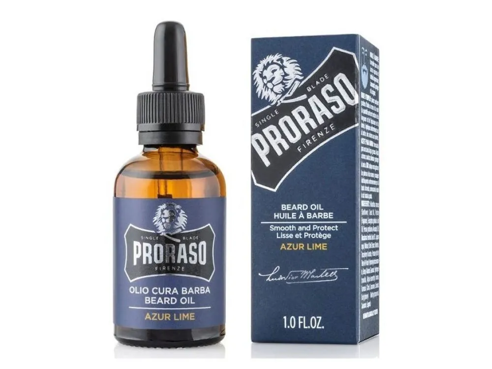 Vrácení Zdarma PRORASO Azur Lime Olej na plnovous s vůní limetky a citrusů 30ml