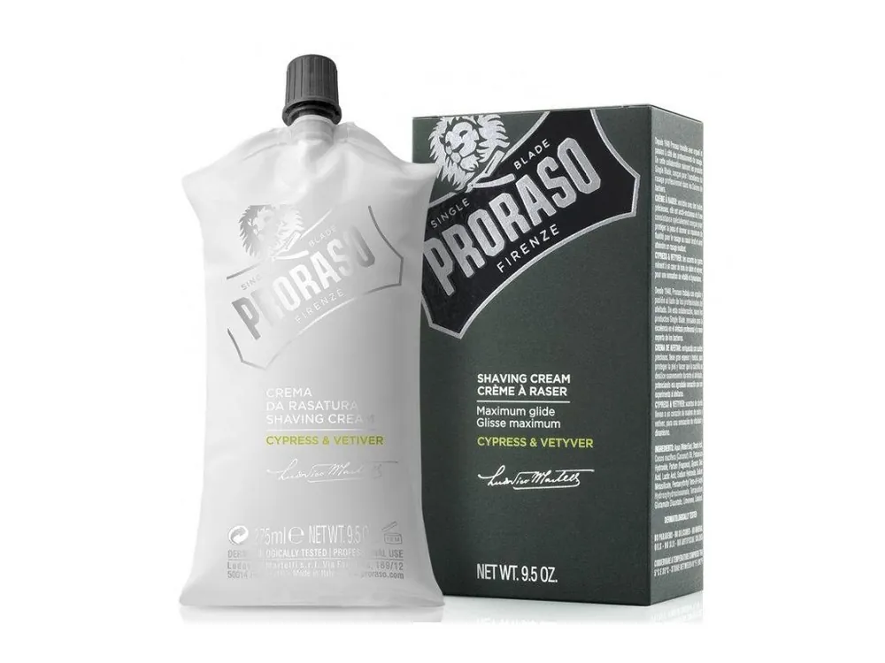 PRORASO Cypress Krém na holení s vůní cypřiše a asijské trávy vetyver 275ml Akce
