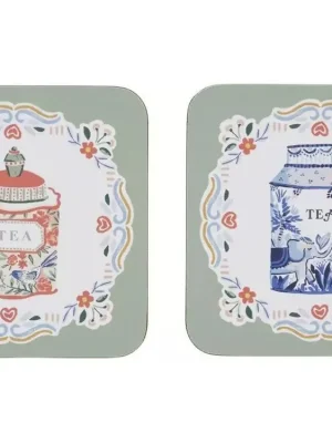Ulster Weavers Korkové podložky Tea Tins 10,5 x 10,5 cm 4 ks Výhodná Nabídka