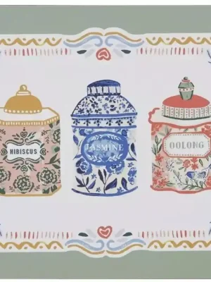 Ulster Weavers Korkové prostírání Tea Tins 21,5 x 29 cm 4 ks Must-Have