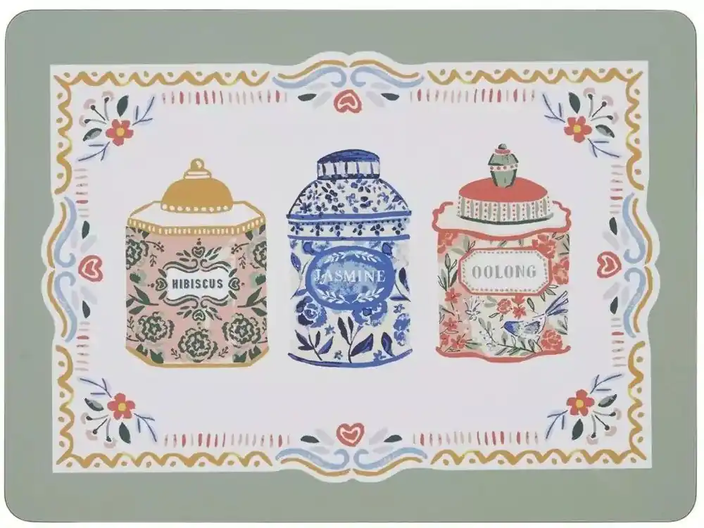 Ulster Weavers Korkové prostírání Tea Tins 21,5 x 29 cm 4 ks Must-Have