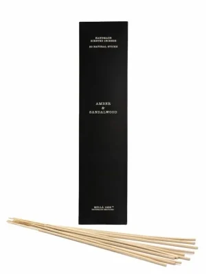 Vrácení Zdarma CERERIA MOLLÁ Premium vonné tyčinky Amber & Sandalwood/Ambra a santalové dřevo 20ks černé