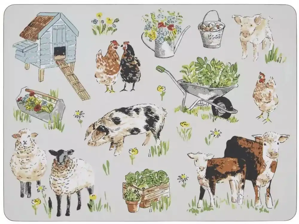 Doprava Zdarma Ulster Weavers Korkové prostírání Portman Farm 4 ks 21,5 x 29 cm