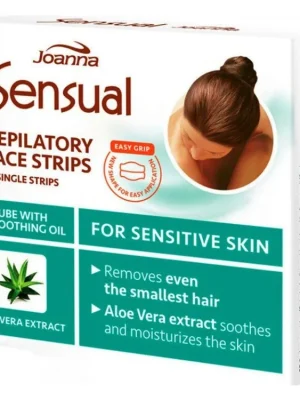 Značkový JOANNA Sensual Depilatory Face ALOE 12ks - voskové depilační náplasti na obličej