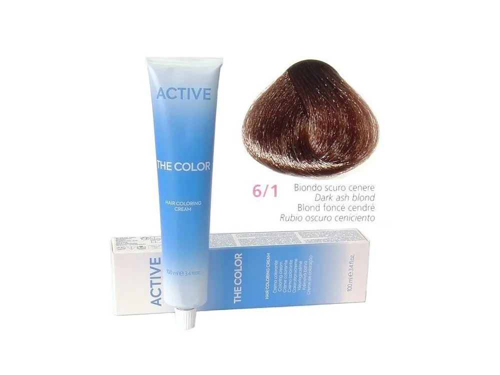 ACTIVE The Color Permanentní krémová barva - Tmavě popelavá blond 6-1 Must-Have