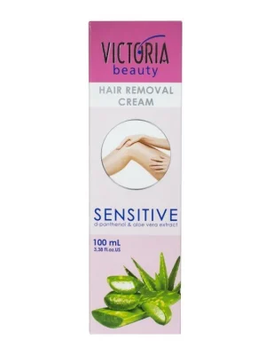 Victoria beauty Sensitive 3-minutový depilační krém pro citlivou pokožku s Aloe verou 100 mL Vrácení Zdarma