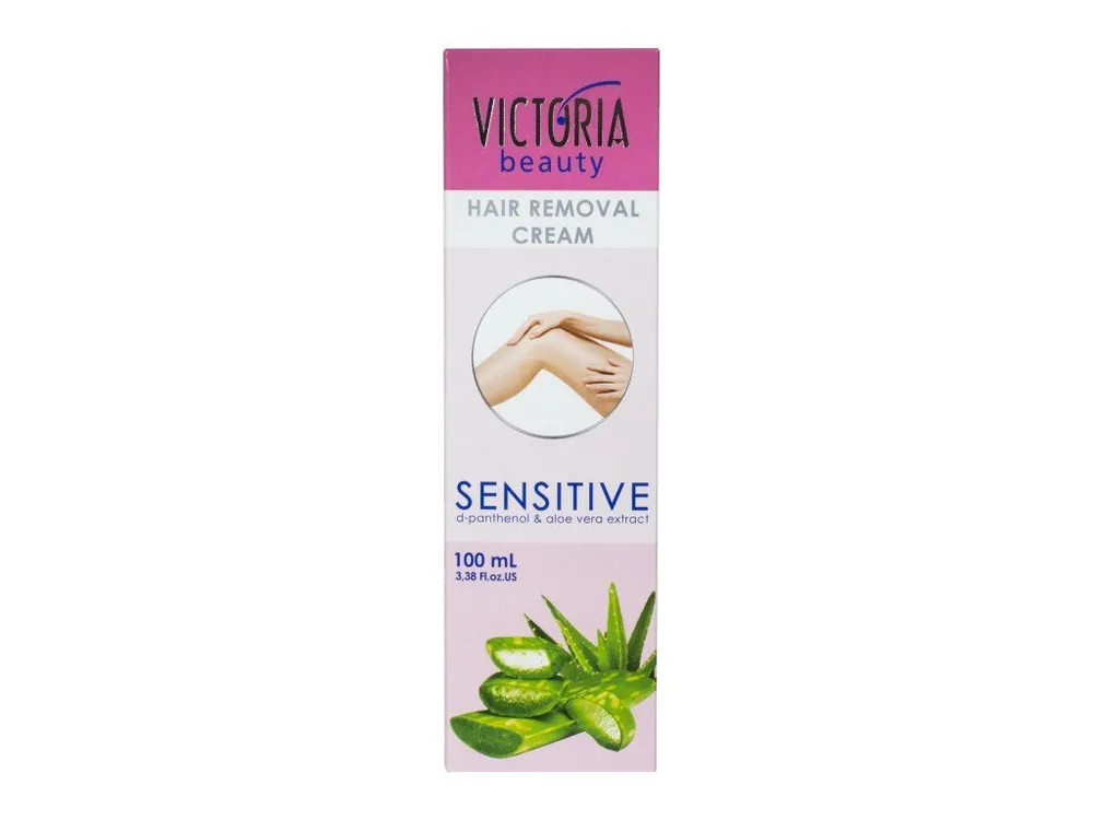 Victoria beauty Sensitive 3-minutový depilační krém pro citlivou pokožku s Aloe verou 100 mL Vrácení Zdarma