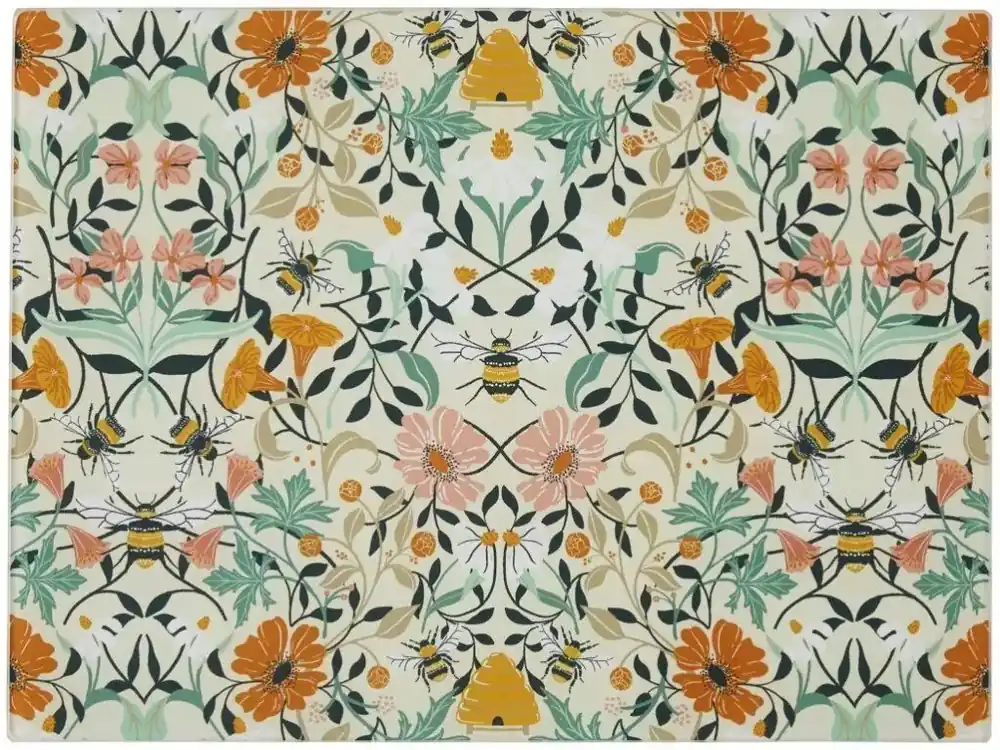 Hit Sezóny Ulster Weavers Skleněné krájecí prkénko Bee Bloom40 x 30 cm