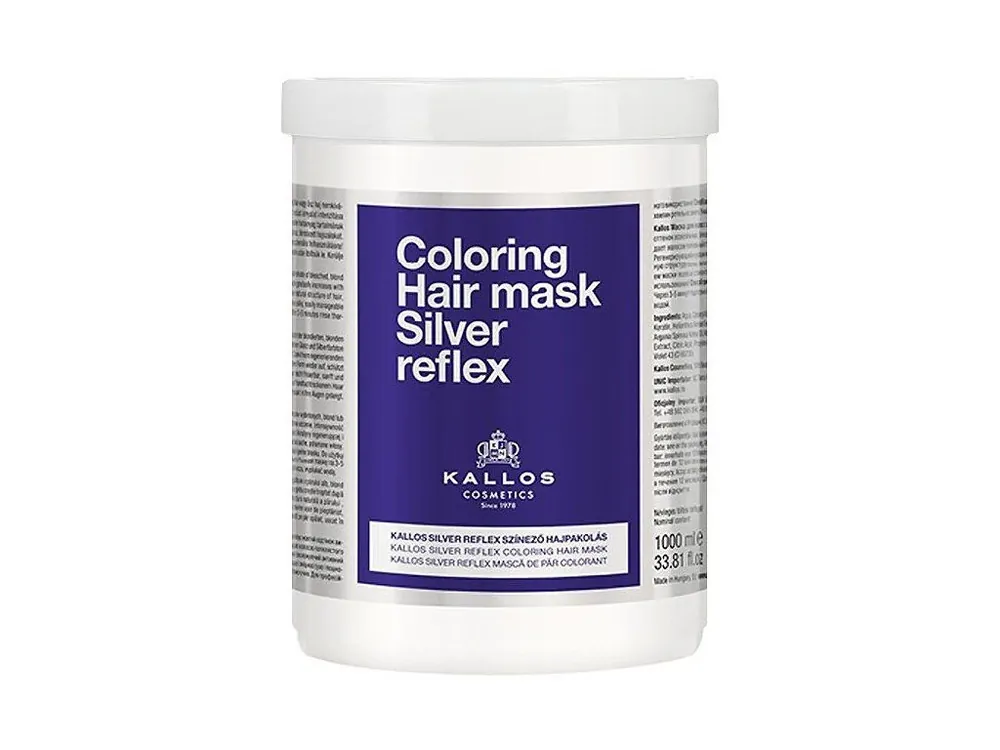 KALLOS Cosmetics Silver Reflex Mask 1000ml - stříbrná maska pro blond vlasy Nejprodávanější