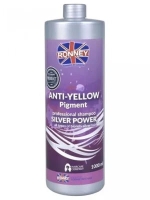 RONNEY Anti-Yellow Silver Power Shampoo 1000ml - šampon na melírované a blond vlasy Nejlepší Volba
