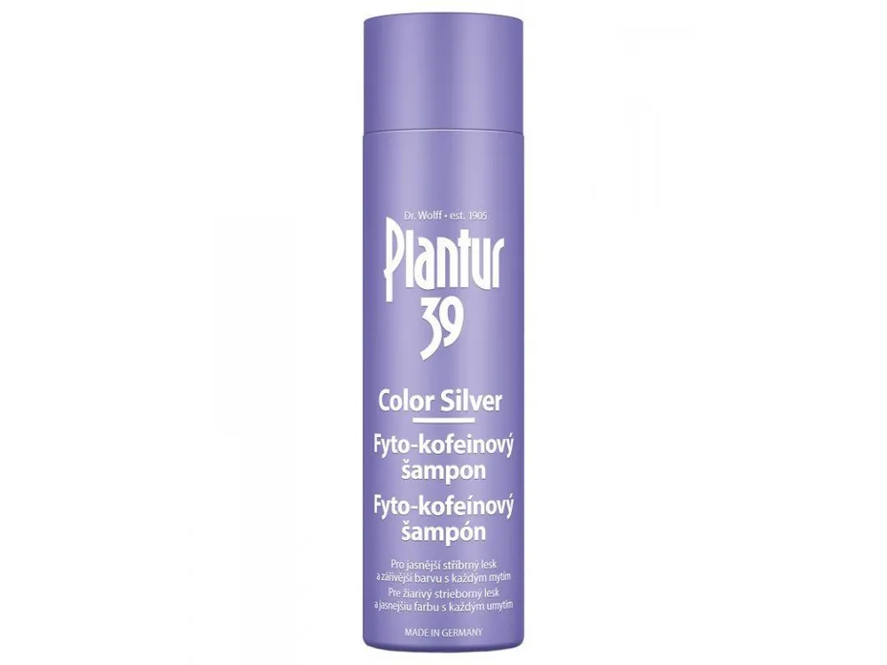 Cenově Výhodný PLANTUR 39 Color Silver Fyto-kofeinový šampon pro stříbrný lesk blond vlasů 250ml