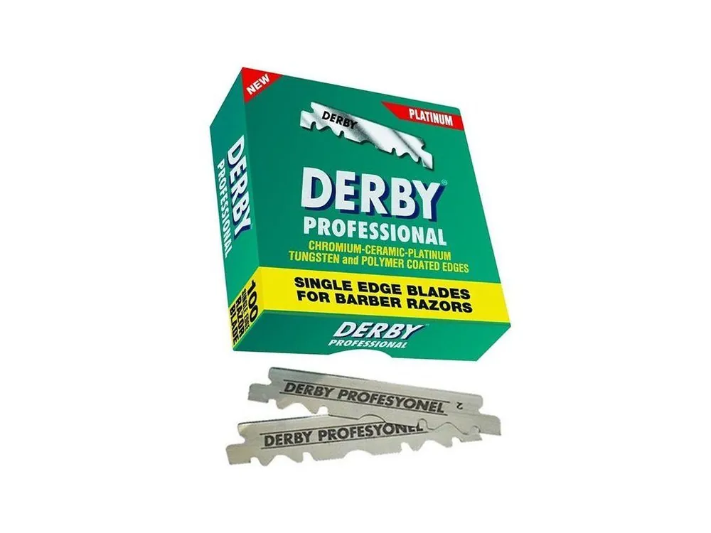 Sezónní Sleva DERBY Professional Platinum Single Edged Blades 100ks - poloviční žiletky