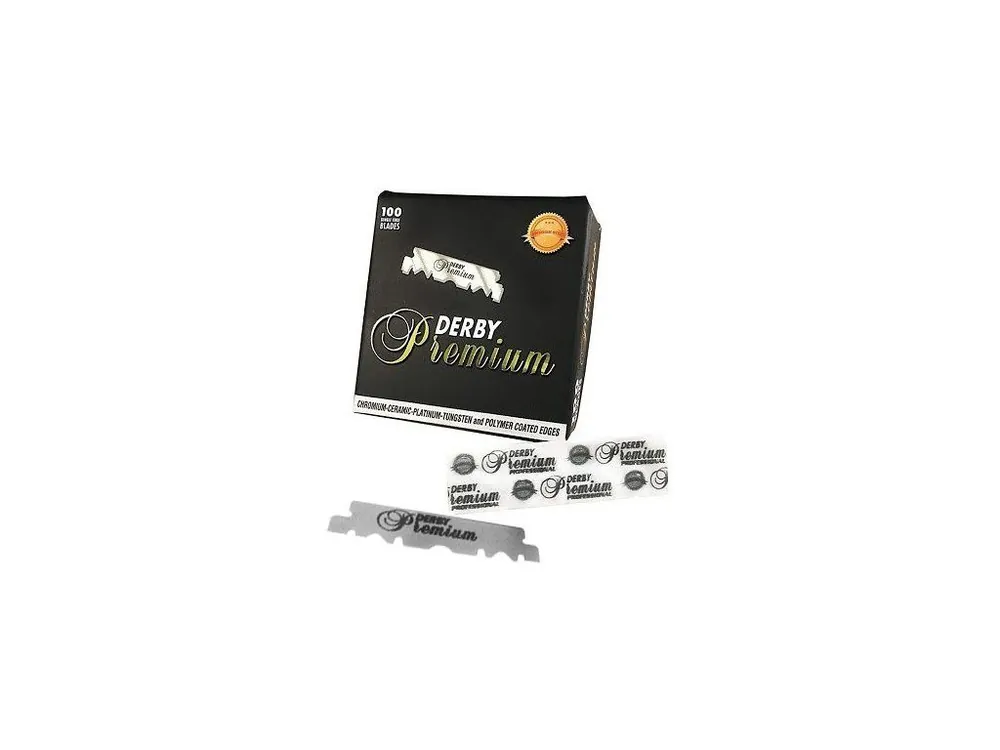 Nejprodávanější DERBY Premium Ceramic Platinum Single Edged Blades 100ks - poloviční žiletky