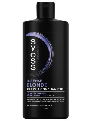 Levný SYOSS Professional Intense Blonde Shampoo 440ml - pro melírované, bílé a šedivé vlasy