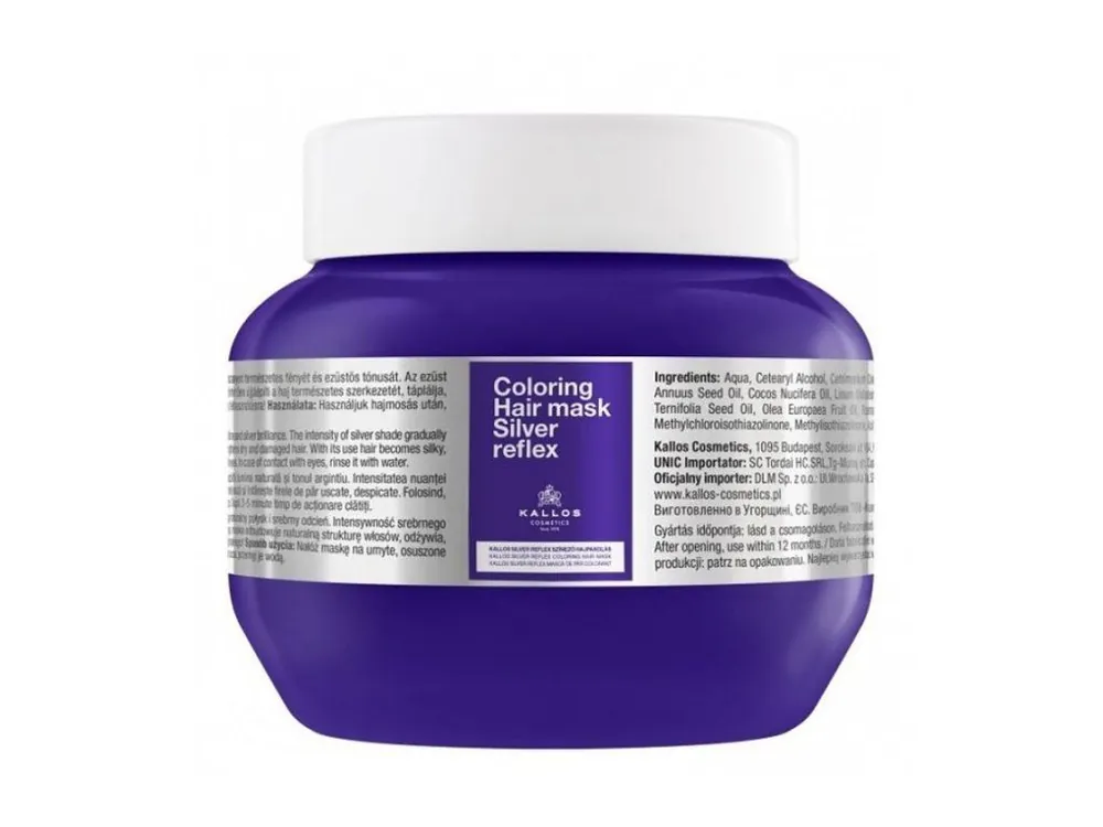 KALLOS Cosmetics Silver Reflex Mask 275ml - stříbrná maska pro blond vlasy Vysoce Kvalitní