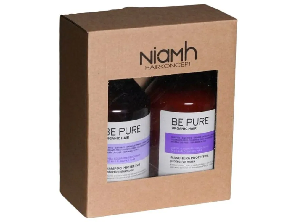 Výprodej NIAMH Be Pure SET Protective Shampoo 500ml +Protective Mask 500ml - péče na barvené vlasy